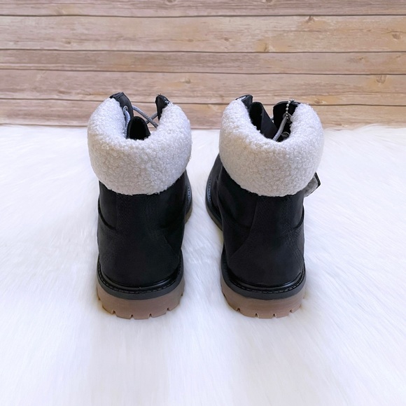 Timberland Women’s Premium 6 Inch Waterproof Black Boots - Picture 3 of 7